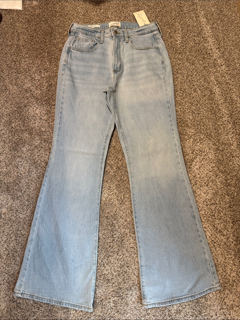 Light Blue Women's High-Rise Flared Jeans